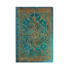 Paperblanks 2024 Azure Equinoxe 12-Month Mini Horizontal Elastic Band Closure 160 Pg 100 GSM