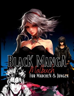 Black Manga Malbuch. - Manga Malbücher, Lucy´s