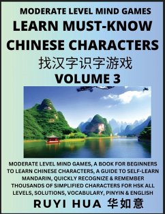 Cover Chinese Character Recognizing Puzzle Game Activities (Volume 3)