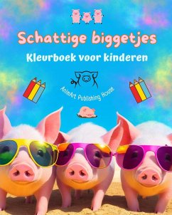 Schattige biggetjes - Kleurboek voor kinderen - Creatieve scènes van grappige varkentjes - Ideaal cadeau voor kinderen - House, Animart Publishing