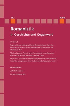 Romanistik in Geschichte und Gegenwart Jahrgang 28 Heft 1 (eBook, PDF)
