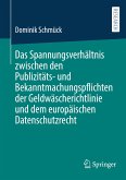 Das Spannungsverhältnis zwischen den Publizitäts- und Bekanntmachungspflichten der Geldwäscherichtlinie und dem europäischen Datenschutzrecht