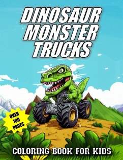 Dinosaur Monster Trucks Coloring Book For Kids - Bean, Coco