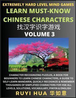 Cover Chinese Character Search Brain Games (Volume 3)