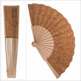 Holz-Fächer mit Kork, ca. 24 cm