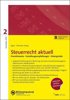 Steuerrecht aktuell 2/2023 - Bruckbauer, Thomas;Christopeit, Iring;Drummer, Verena;Egner, Thomas;Demmler, Uwe