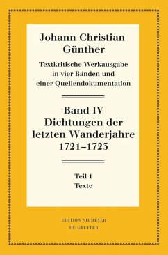 Dichtungen der letzten Wanderjahre 1721-1723