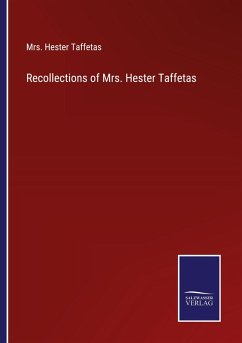 Cover Recollections of Mrs. Hester Taffetas