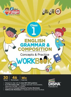 Cover Perfect Genius Class 1 English Grammar & Composition Concepts & Practice Workbook   Follows NEP 2020 Guidelines