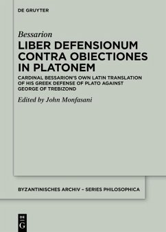 Liber Defensionum contra Obiectiones in Platonem (eBook, PDF) - Bessarion