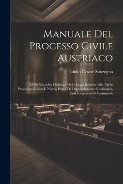 Manuale Del Processo Civile Austriaco: O Sia Raccolta Ordinata Delle Leggi Relative Alla Civile Procedura Giusta Il Nuovo Piano Di Organizzazione Giud - Sonzogno, Giulio Cesare