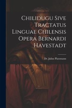 Chilidugu Sive Tractatus Linguae Chilensis Opera Bernardi Havestadt - Platzmann, Julius