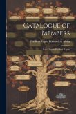 Catalogue of Members: Yale Chapter Phi Beta Kappa