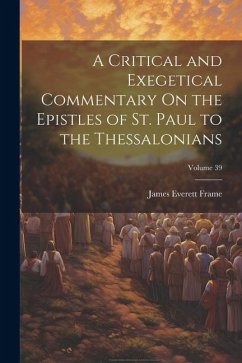 A Critical and Exegetical Commentary On the Epistles of St. Paul to the Thessalonians; Volume 39 - Frame, James Everett