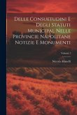 Delle Consuetudini e Degli Statuti Municipal Nelle Provincie Napolitane Notizie e Monumenti; Volume 1