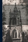 Australasian Board Of Missions. Report Of The Proceedings At A Meeting Of The Bishops, Clergy, And Laity Of The Province Of Sydney ... October 29th, 1