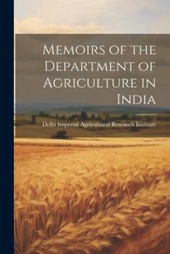 Cover Memoirs of the Department of Agriculture in India