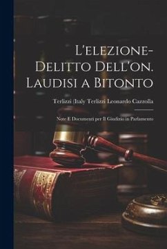 Cover L'elezione-delitto Dell'on. Laudisi a Bitonto
