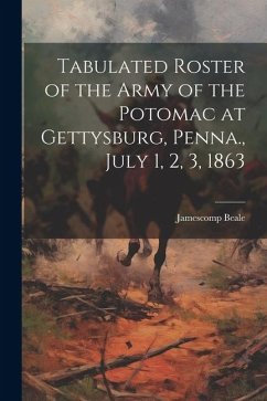 Tabulated Roster of the Army of the Potomac at Gettysburg, Penna., July 1, 2, 3, 1863 - Beale, Jamescomp