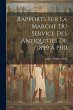 Rapports Sur La Marche Du Service Des... - Bild 1