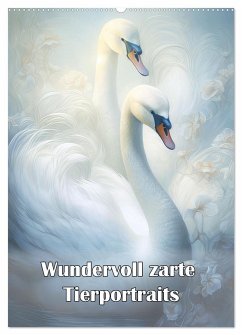 Wundervoll zarte Tierportraits (Wandkalender 2024 DIN A2 hoch), CALVENDO Monatskalender