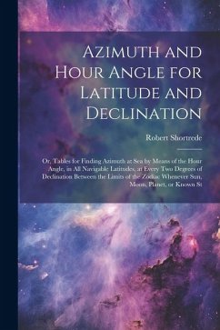 Azimuth and Hour Angle for Latitude and Declination; or, Tables for Finding Azimuth at sea by Means of the Hour Angle, in all Navigable Latitudes, at - Shortrede, Robert