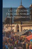 List Of Leading Officials Nobles And Personages