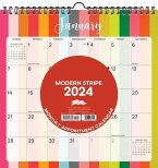 Modern Stripe 2024 12 X 12 Spiral Wall Calendar