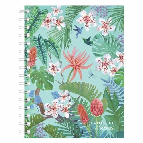 Herlitz Spiralboutiquebuch A5 100 Blatt kariert Ladylike Jungle Herlitz Spiralboutiquebuch A5 100 Blatt kariert Ladylike Jungle