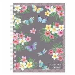 Cover Herlitz Spiralboutiquebuch A5 100 Blatt kariert Ladylike Butterflies