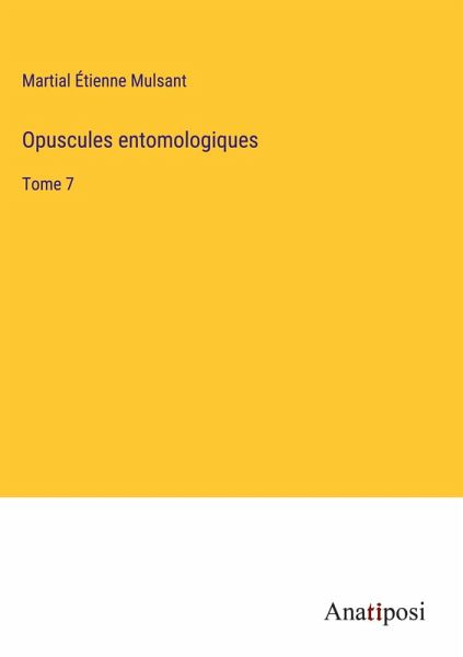 Opuscules entomologiques
