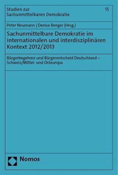 Sachunmittelbare Demokratie im internationalen und interdisziplinären Kontext 2012/2013