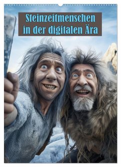 Steinzeitmenschen in der digitalen Ära (Wandkalender 2024 DIN A2 hoch), CALVENDO Monatskalender - Brunner-Klaus, Liselotte