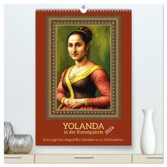 Yolanda in der Kunstgalerie (hochwertiger Premium Wandkalender 2024 DIN A2 hoch), Kunstdruck in Hochglanz