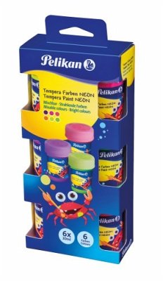 Cover Pelikan Temperafarben NEON, 6 Schulmalfarben je 20ml