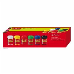 Herlitz Schulmalfarbe 6 Töpfe je 25 ml