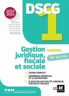 Cover DSCG 1 - Gestion juridique, fiscale et sociale - Manuel et applications - Millésime 2023-2024 (eBook, ePUB)