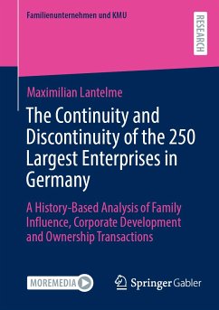 The Continuity and Discontinuity of the 250 Largest Enterprises in Germany (eBook, PDF) - Lantelme, Maximilian