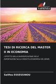 TESI DI RICERCA DEL MASTER II IN ECONOMIA