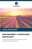 MASTERARBEIT II FORSCHUNG WIRTSCHAFT