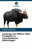 Leistung von Mithun (Bos Frontalis) in verschiedenen Höhenlagen