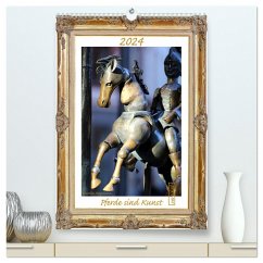 Pferde sind Kunst - vertikal (hochwertiger Premium Wandkalender 2024 DIN A2 hoch), Kunstdruck in Hochglanz