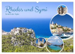 Rhodos und Symi, Perlen in der Ägis (Wandkalender 2024 DIN A2 quer), CALVENDO Monatskalender