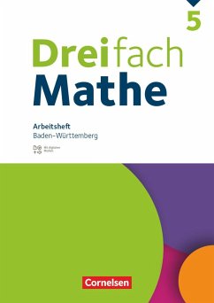 Dreifach Mathe 5. Schuljahr. Baden-Württemberg - Arbeitsheft mit Medien und Lösungen - Tippel, Christina;Yurt, Mesut;Wieczorek, Hanno