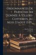 Ordonnances De Francois Ier Donnée À... - Bild 1