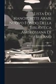 Lista Dei Manoscritti Arabi Nuovo Fondo Della Biblioteca Ambrosiana Di Milano