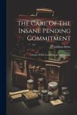 The Care Of The Insane Pending Commitment: A Study Of The Conditions In Cook County