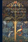 Epistula Sapphus ad Phaonem: Apparatu Critico Instructa Commentario Illustrata et Ovidio Vindicata