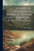 A Survey Of Westminster Bridge, As 'tis Now Sinking Into Ruin. ... By Batty Langley,