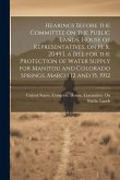 Hearings Before the Committee on the Public Lands, House of Representatives, on H. R. 20493, a Bill for the Protection of Water Supply for Manitou and